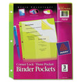 Corner Lock Three-Pocket Binder Pocket