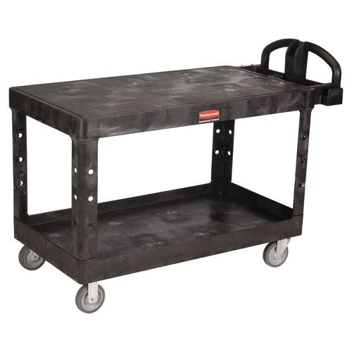 Heavy-Duty Utility Cart with Flat Shelves