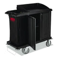 Multi-Shelf Cleaning Cart with Locking Cabinet