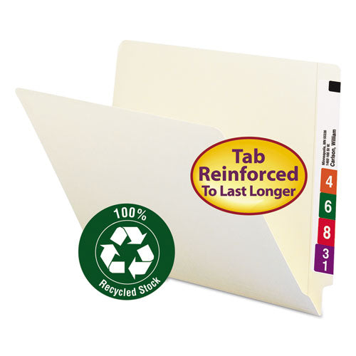 100% Recycled Manila End Tab Folders