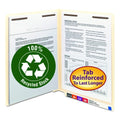 Recycled Manila End Tab Fastener Folders
