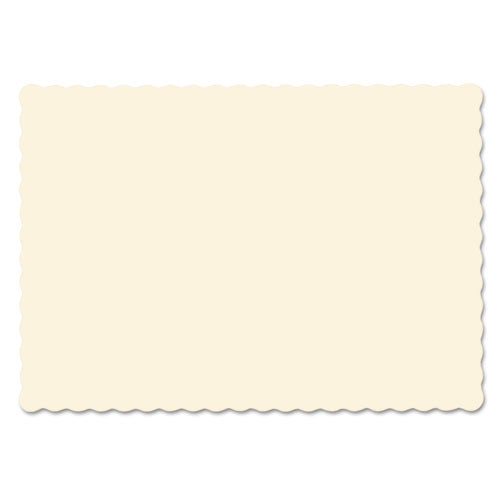 Solid Color Scalloped Edge Placemats