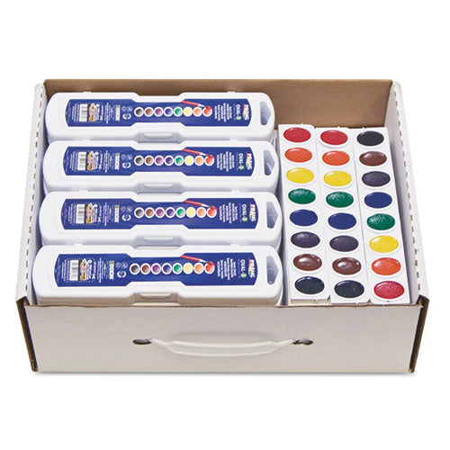 Professional Watercolor Master Pack: 24 Eight-Color Palette Sets and 12 Eight-Color Refill Strips