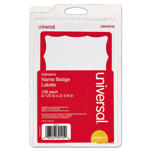 Border-Style Self-Adhesive Name Badges