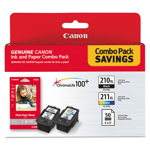 2973B004 (PGI-210XL/CL-211XL) ChromaLife100+ High-Yield Ink/Paper Combo