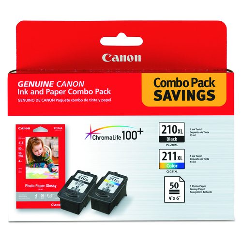 2973B004 (PGI-210XL/CL-211XL) ChromaLife100+ High-Yield Ink/Paper Combo