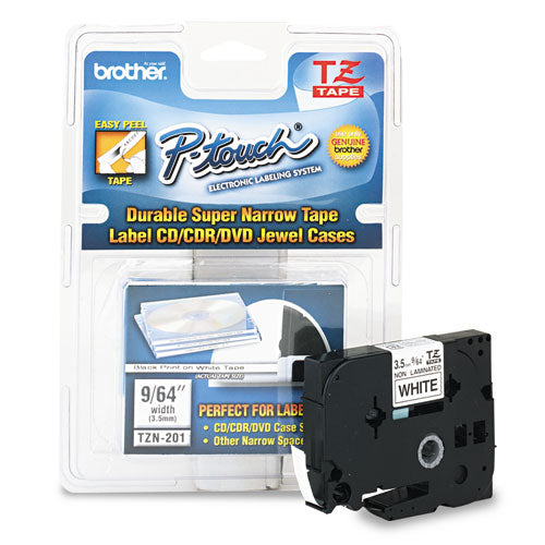 TZ Super-Narrow Non-Laminated Tape for P-Touch Labeler