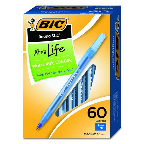 Round Stic Xtra Life Ballpoint Pen Value Pack
