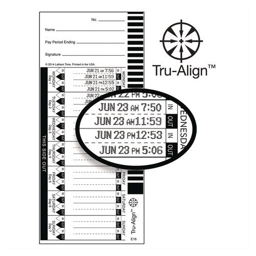 Time Clock Cards for Lathem Time 1600E