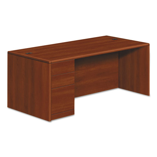 10700 Series Single Pedestal Desk with Full-Height Pedestal on Left