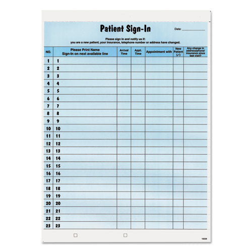 Patient Sign-In Label Forms