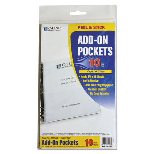 Peel and Stick Add-On Filing Pockets