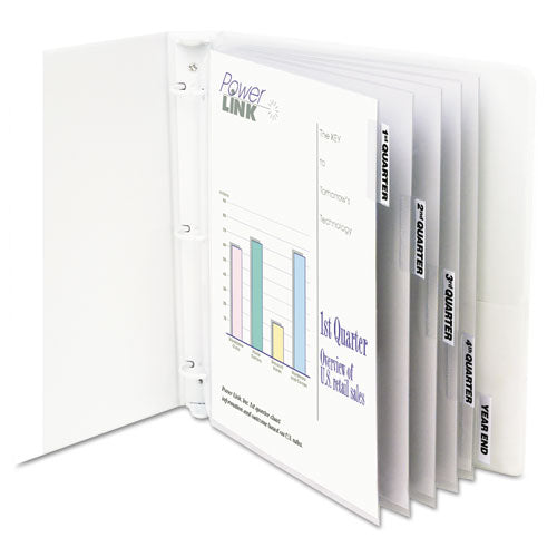 Sheet Protectors with Five Clear Index Tabs