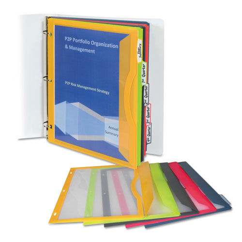 Binder Pocket With Write-On Index Tabs