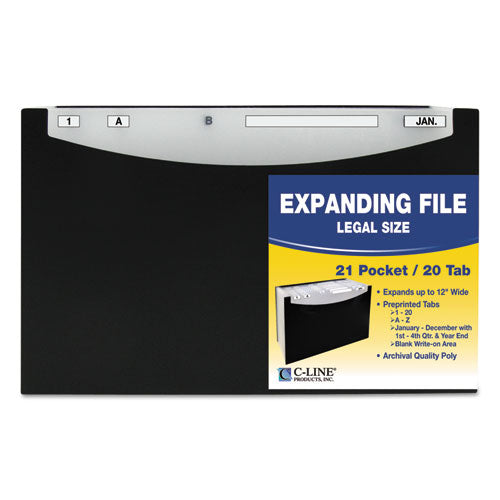 21-Pocket Stand-Up Design Expanding File