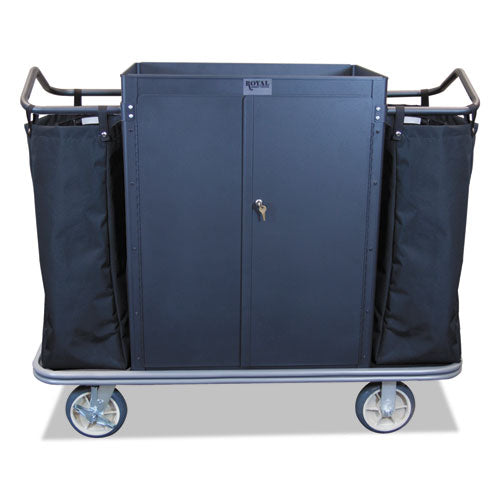 Housekeeping Cart with Locking Doors