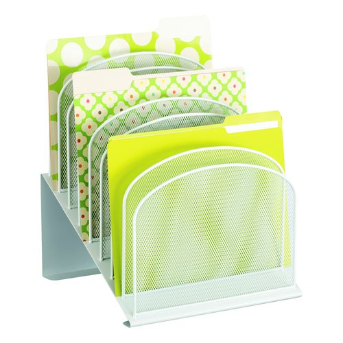 Onyx Mesh Desk Organizer with Tiered Sections