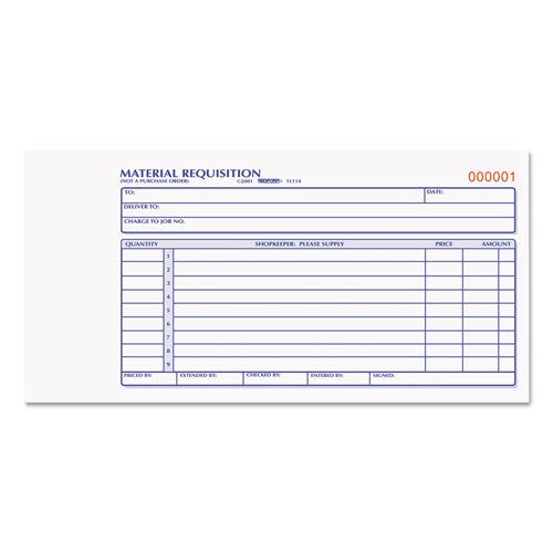 Material Requisition Book