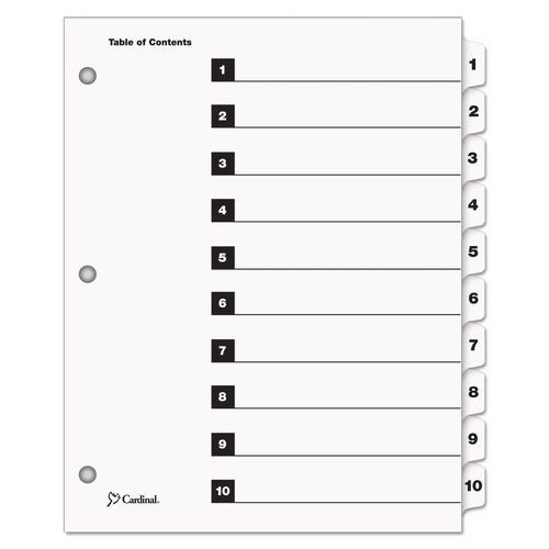 OneStep Printable Table of Contents and Dividers
