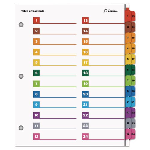 OneStep Printable Table of Contents and Dividers - Double Column