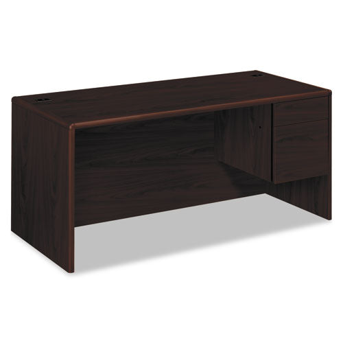 10700 Series "L" Workstation Desk with Three-Quarter Height Pedestal on Right