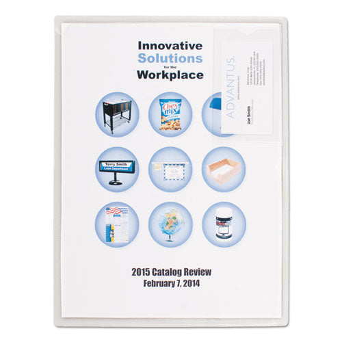 Kleer-File Poly Folder with ID Pocket