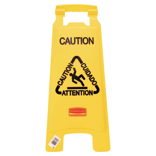 Multilingual "Caution" Floor Sign