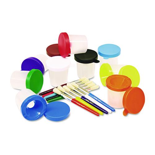 No-Spill Cups and Coordinating Brushes