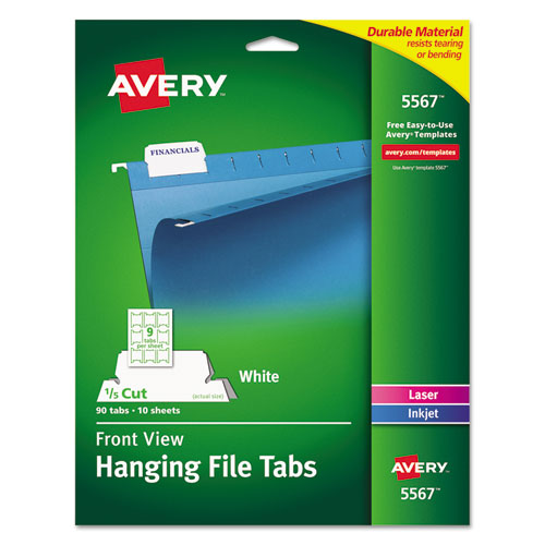 Laser Printable Hanging File Tabs