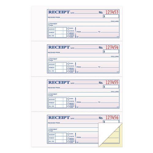 Money and Rent Receipt Books