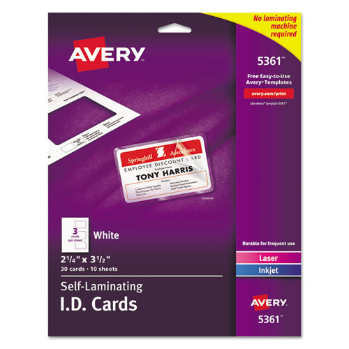 Laminated Laser/Inkjet ID Cards