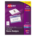 Clip-Style Name Badge Holder with Laser/Inkjet Insert