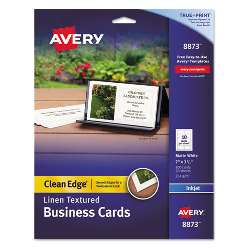 Linen Texture True Print Business Cards