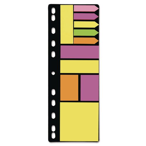 Mixed Ring-Binder-Insertable Note Pad and Page Flag Set
