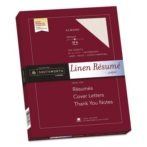 100% Cotton Premium Weight Linen Resume Paper