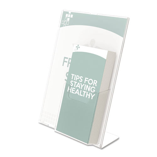 Superior Image Slanted Sign Holder with Front Pocket