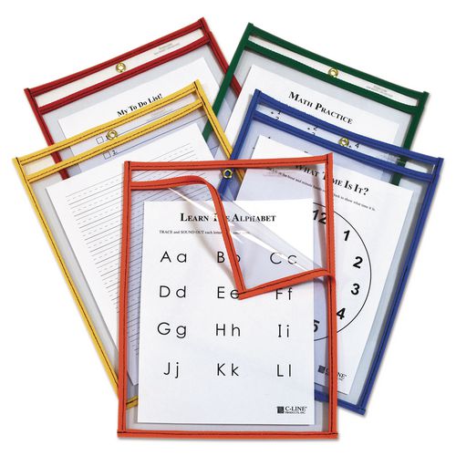 Easy-Load Reusable Dry Erase Pockets