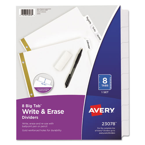 Write and Erase Big Tab Paper Dividers
