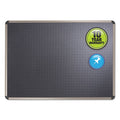 Prestige Euro Style Black Embossed Foam Bulletin Board