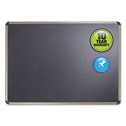 Prestige Euro Style Black Embossed Foam Bulletin Board