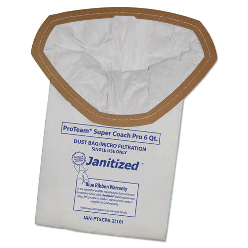 Vacuum Filter Bags Designed to Fit ProTeam Super Coach Pro 6/GoFree Pro
