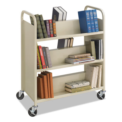 Steel Double-Sided Book Cart