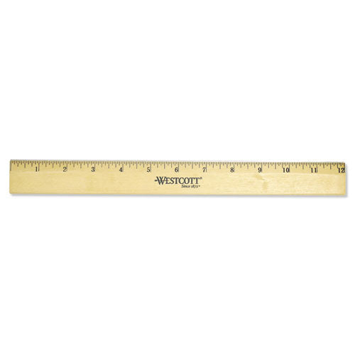 Wood Ruler with Single Metal Edge