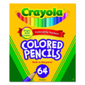 Short Colored Pencils Hinged Top Box with Built-in Pencil Sharpener