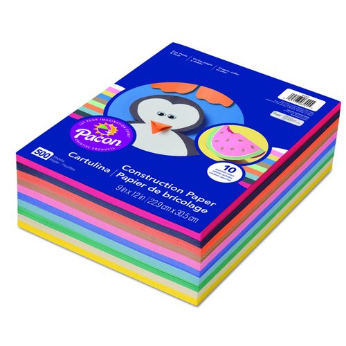 Rainbow Super Value Construction Paper Ream