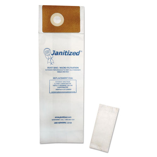 Vacuum Filter Bags Designed to Fit Advance Spectrum CarpetMaster