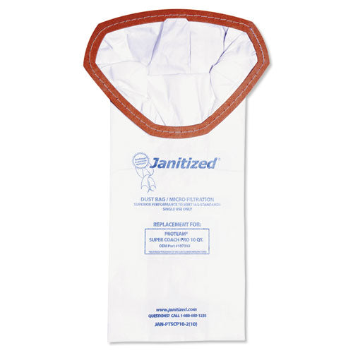Vacuum Filter Bags Designed to Fit ProTeam Super Coach Pro 10
