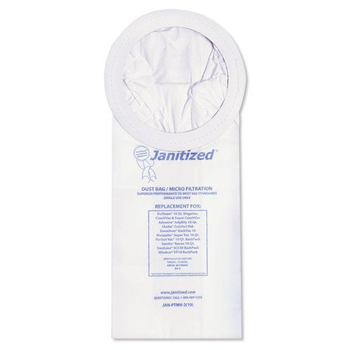 Vacuum Filter Bags Designed to Fit ProTeam 10 qt Super Coach/MegaVac