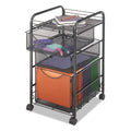 Onyx Mesh Mobile File with Two Supply Drawers