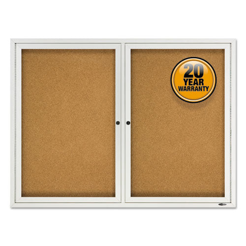 Enclosed Outdoors Bulletin Board with Two Doors
